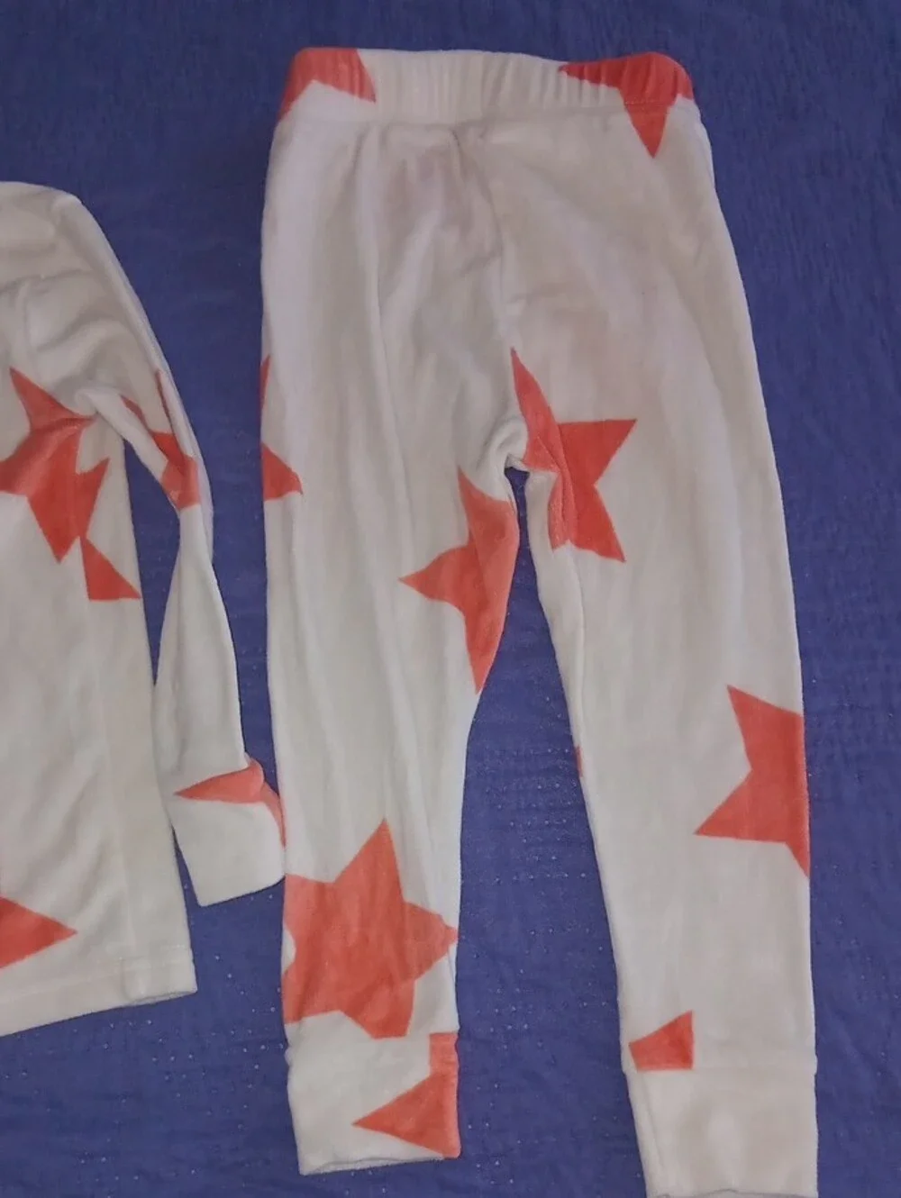 Cat & Jack White Pajama Set with Coral Star Print